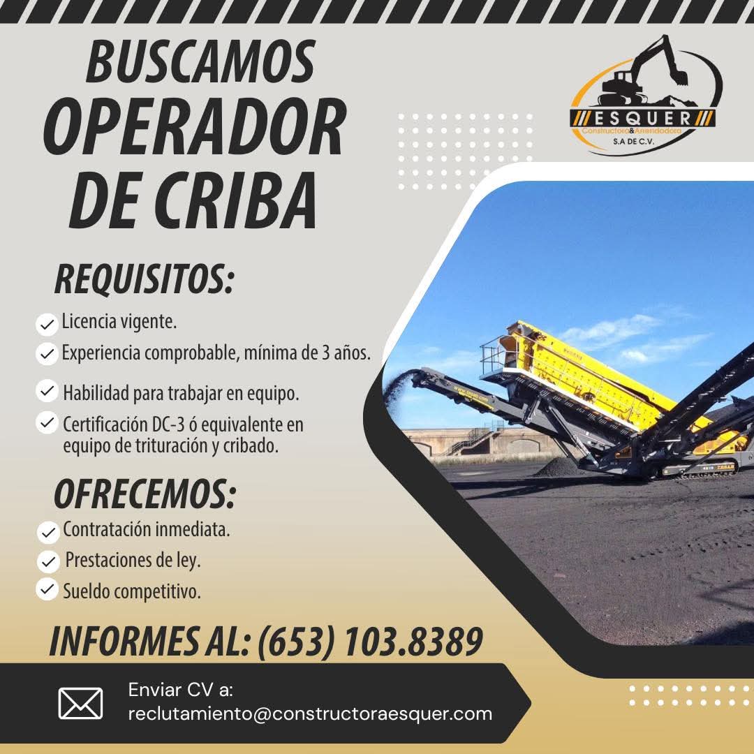 Buscamos Operador